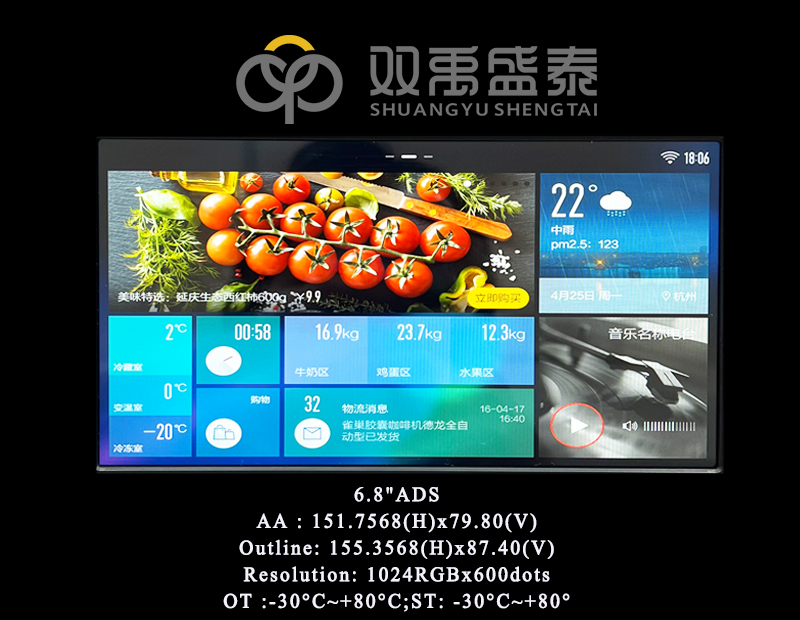 6.8 (6.75) WSVGA Single IC Wide Temperature